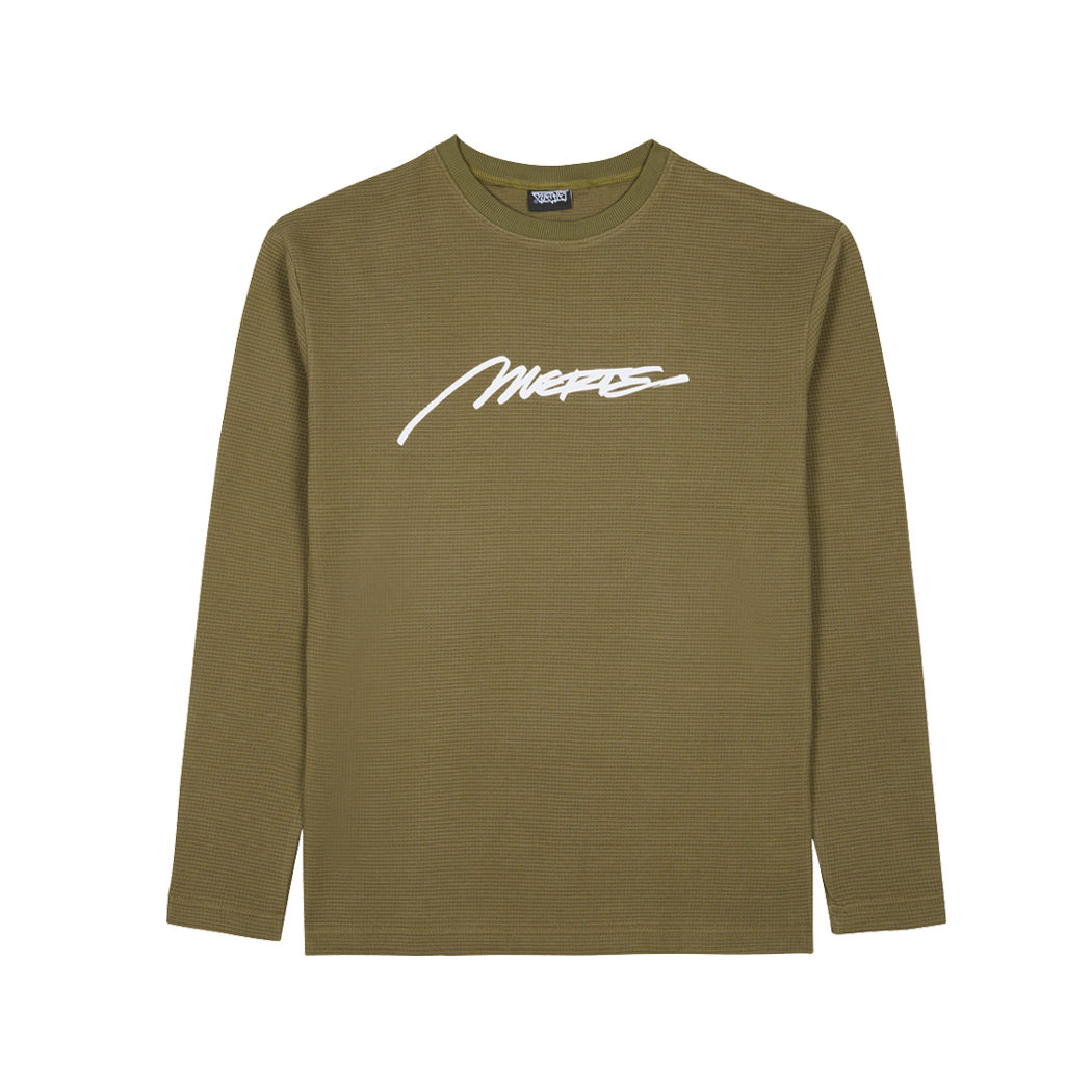 96 MOB KHAKI WAFFLE LONG SLEEVE