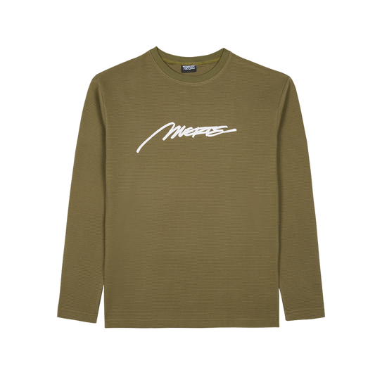 96 MOB KHAKI WAFFLE LONG SLEEVE