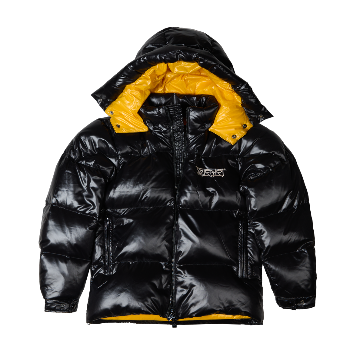 YELLOW BLACKROAD LINE DOWN PUFFER JACKET