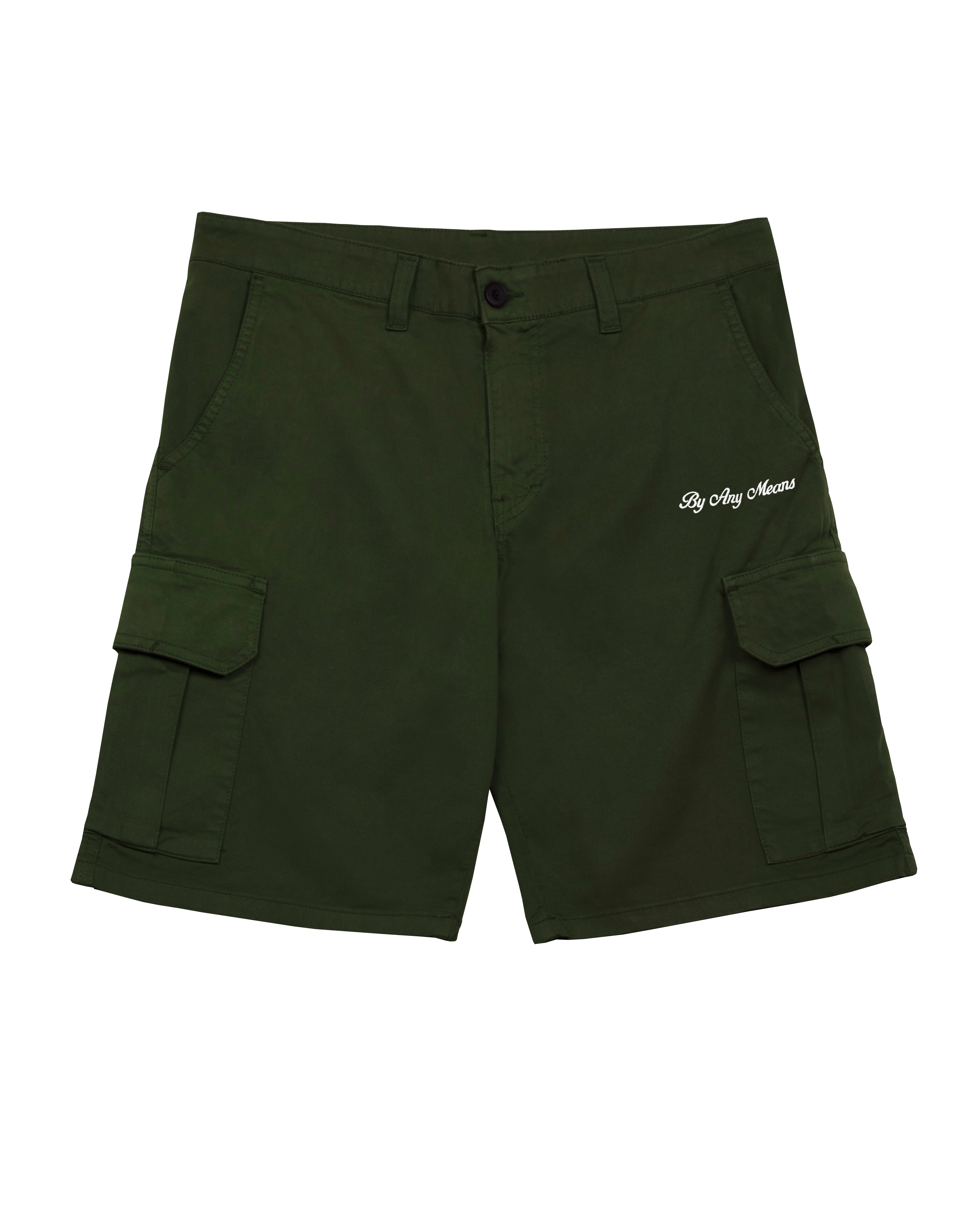 HANDWRITING CARGO SHORT DARK GREEN